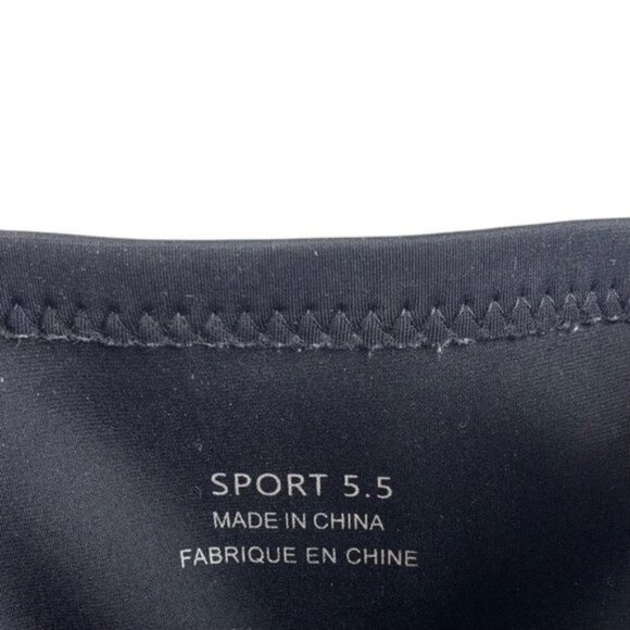 Jeffrey Campbell Neoprene Sock Black Heels Curved Stacked Block Heel Pointed Toe - Picture 4 of 8